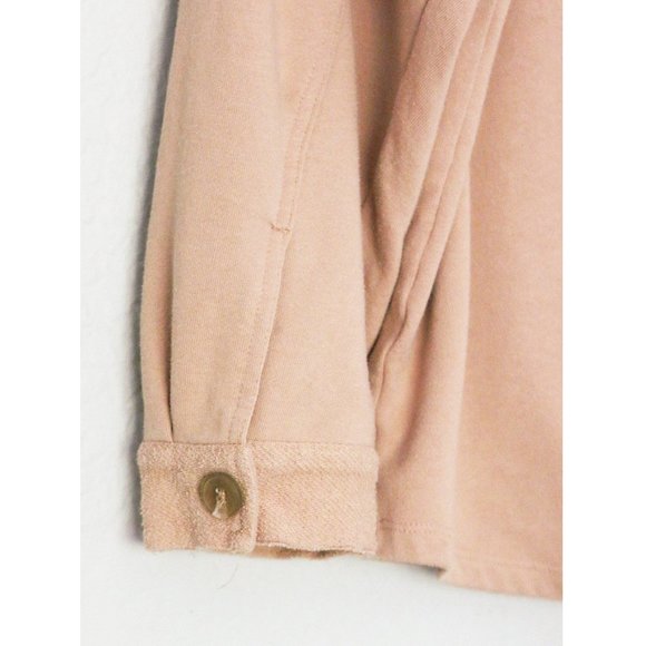 Nordstrom BP Oversize Cotton Blend SOFT Shirt Jacket Shacket M Tan Nougat Beige - Picture 12 of 16